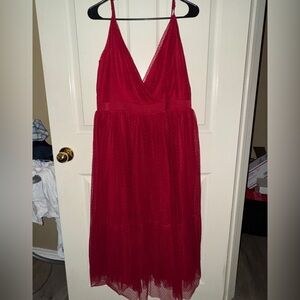 Express Scarlet Red Tulle Dress